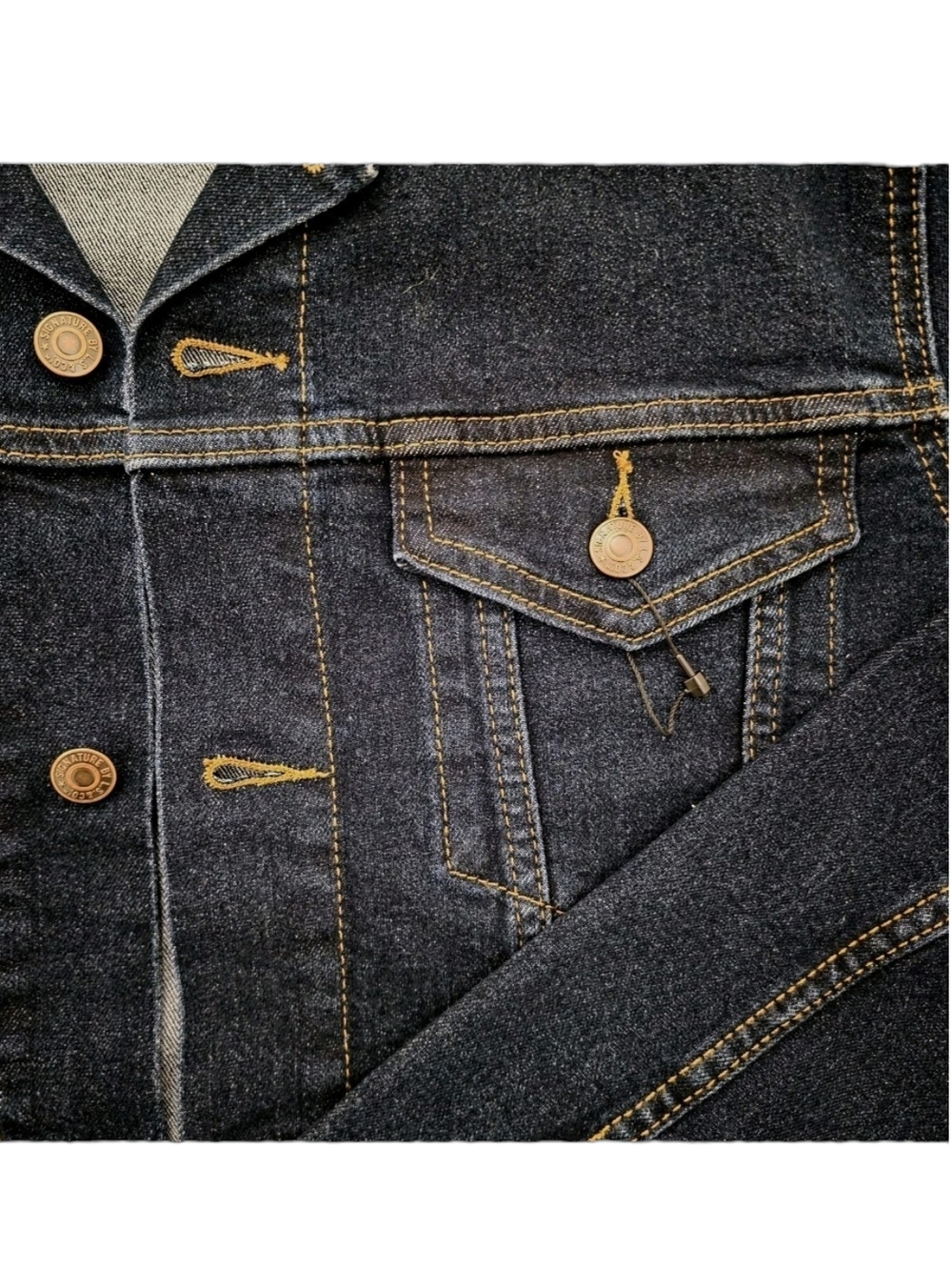 Levi's Classic Denim Jean Jacket with Contrast Stitching-Trucker Style -sz S New